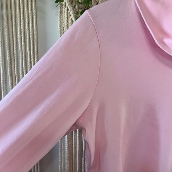 L.L. BEAN Women’s Pima 100% Cotton Cowl Neck Long Sleeve Tee Pink Size Medium - Picture 4 of 9